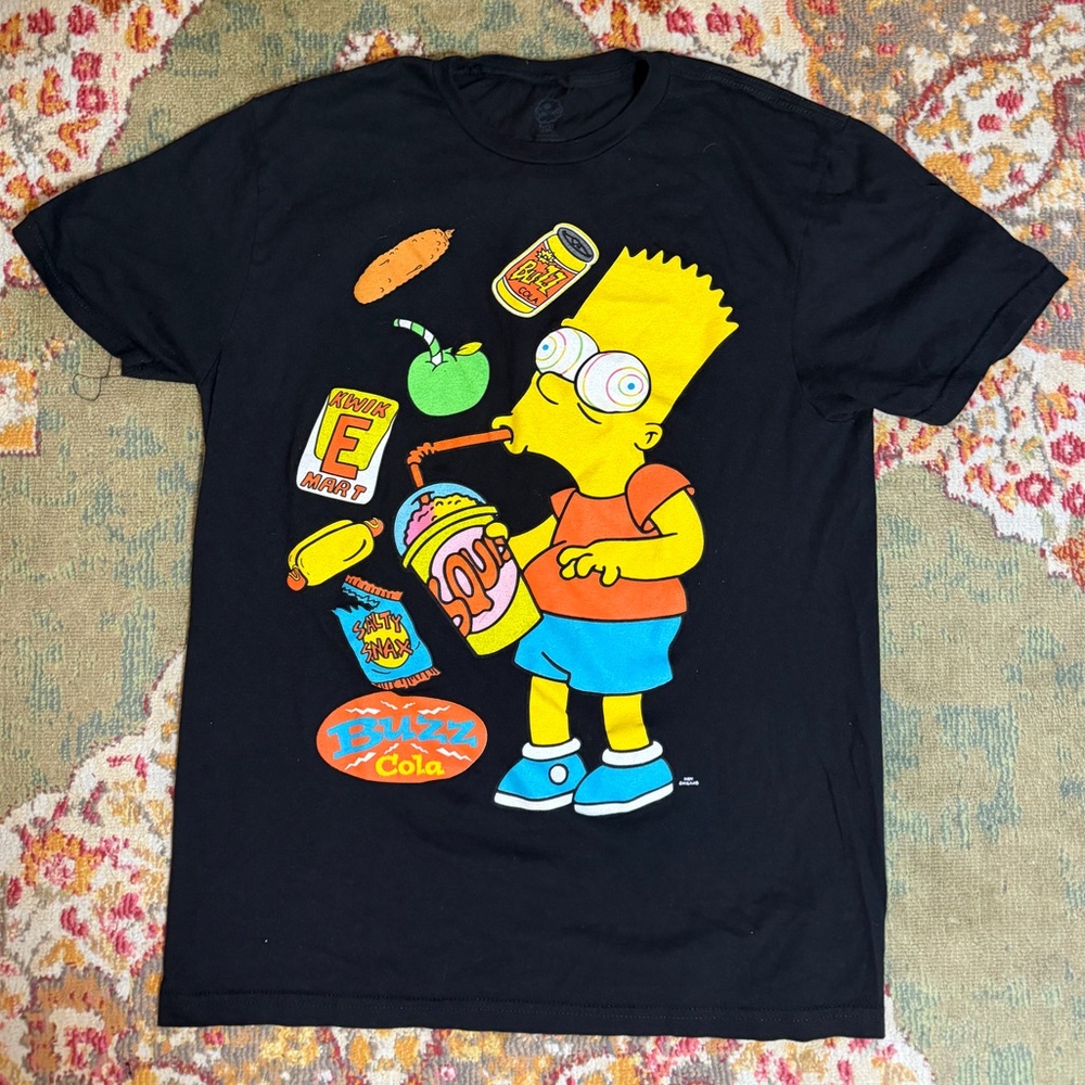 Black Graphic T-Shirt with Cartoon Print